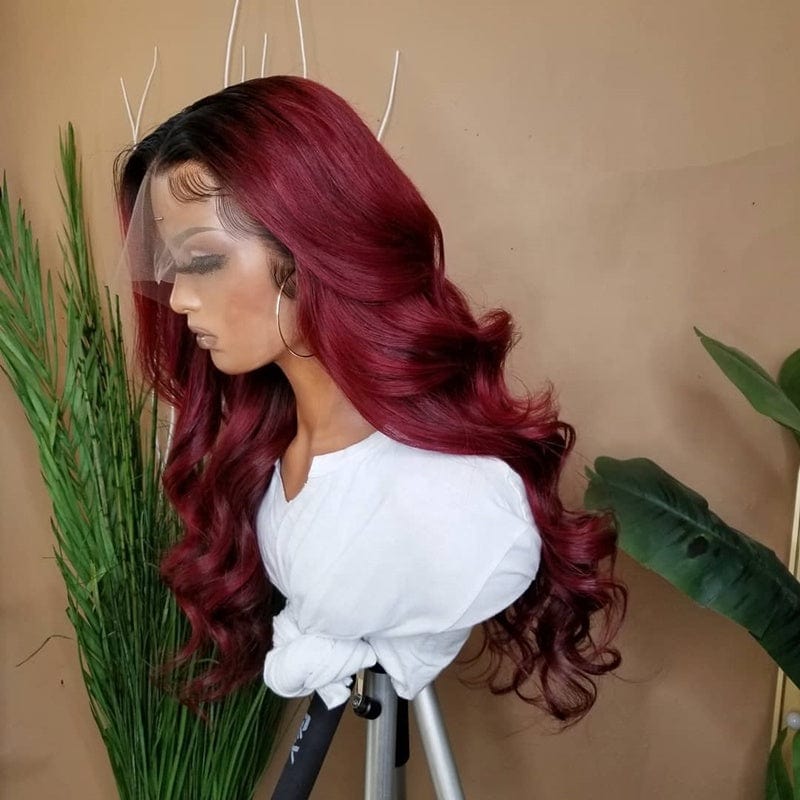 Allure Romance Ombre Burgundy Color Raw Hair