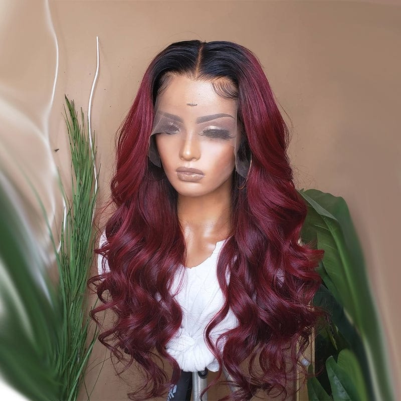 Allure Romance Ombre Burgundy Color Raw Hair