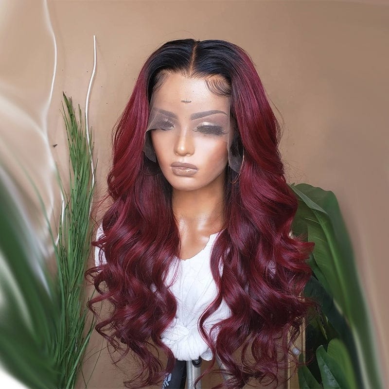 Allure Romance Ombre Burgundy Color Raw Hair