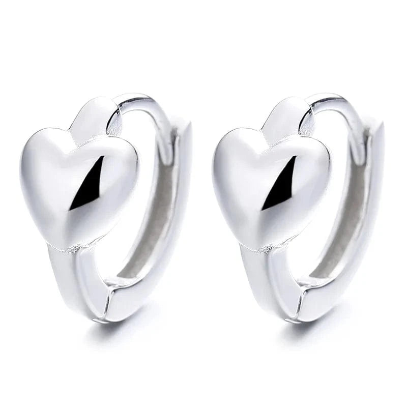 American European fine jewelry 925 sterling silver earring love heart gold plated hoop earrings for women Valentine's Day