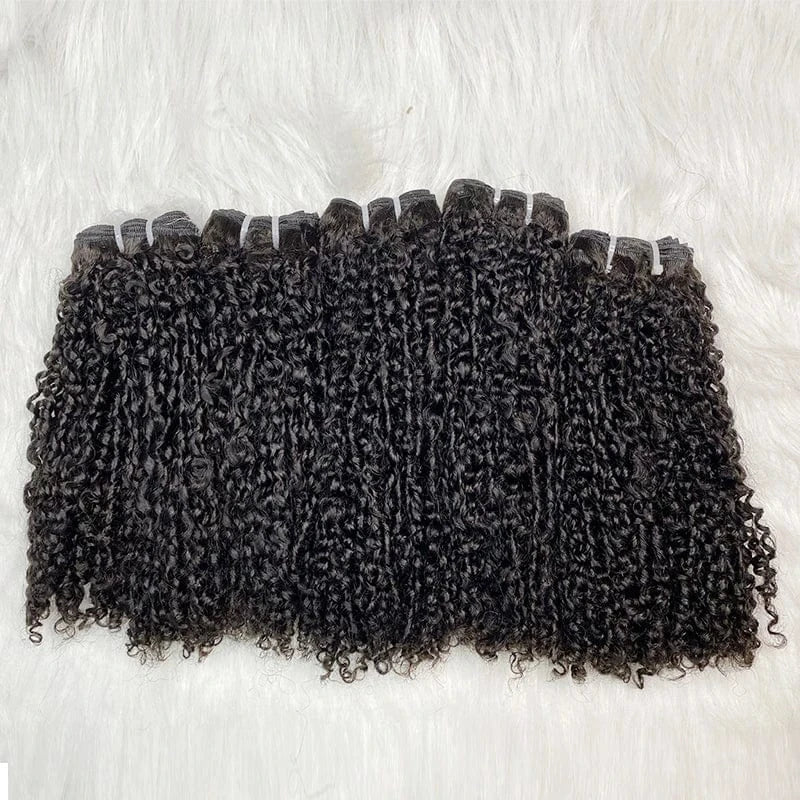 AngelBella Super Double Drawn Vietnamese Hair 100% Human Hair Double Drawn Raw Virgin Hair Pixie Curly Cuticle Aligned Bundles