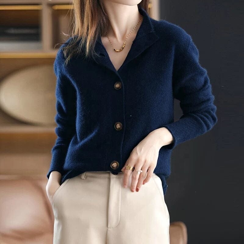 Anti-Pilling Crystal Velvet Sweaters Cardigan Coat Women's New 2022 Wear Knitted Solid Color Tops Outerwear