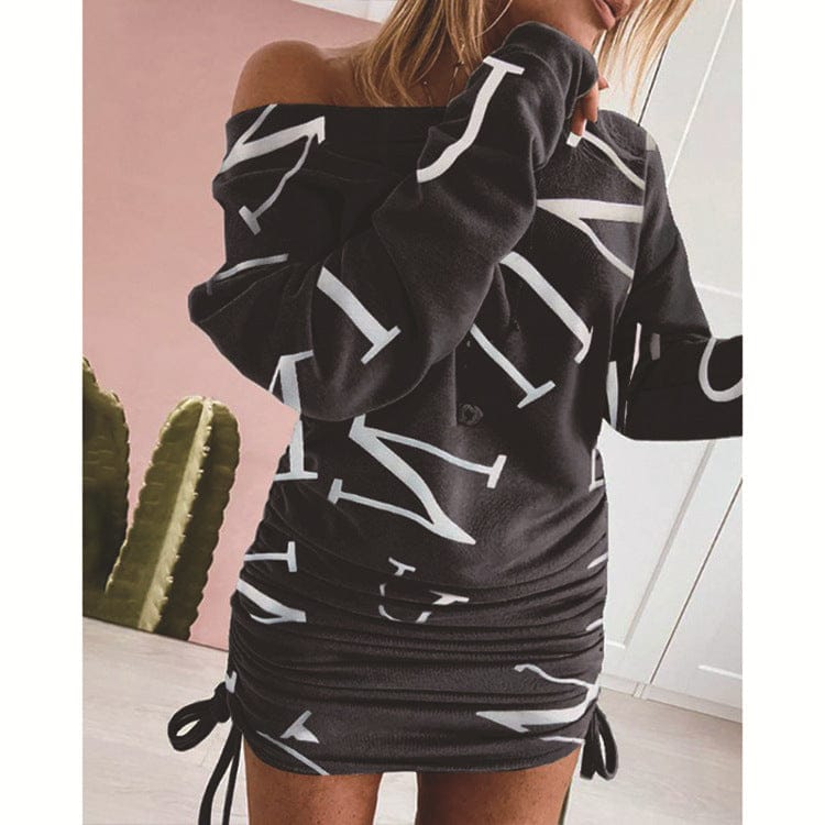 Aola Colourblok Skirts Shirt Loose Bodycon Sexy Long Sleeve Supplier Wholesale Short Autumn Fashion Tshirt Lady Womens Dresses