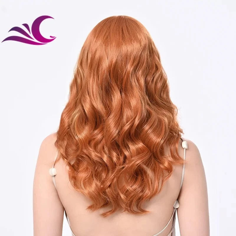 As Pic / T0FH012 Wholesale Future Japanese Fiber Synthetic Lace Front Highlighted Brown Color  Wig
