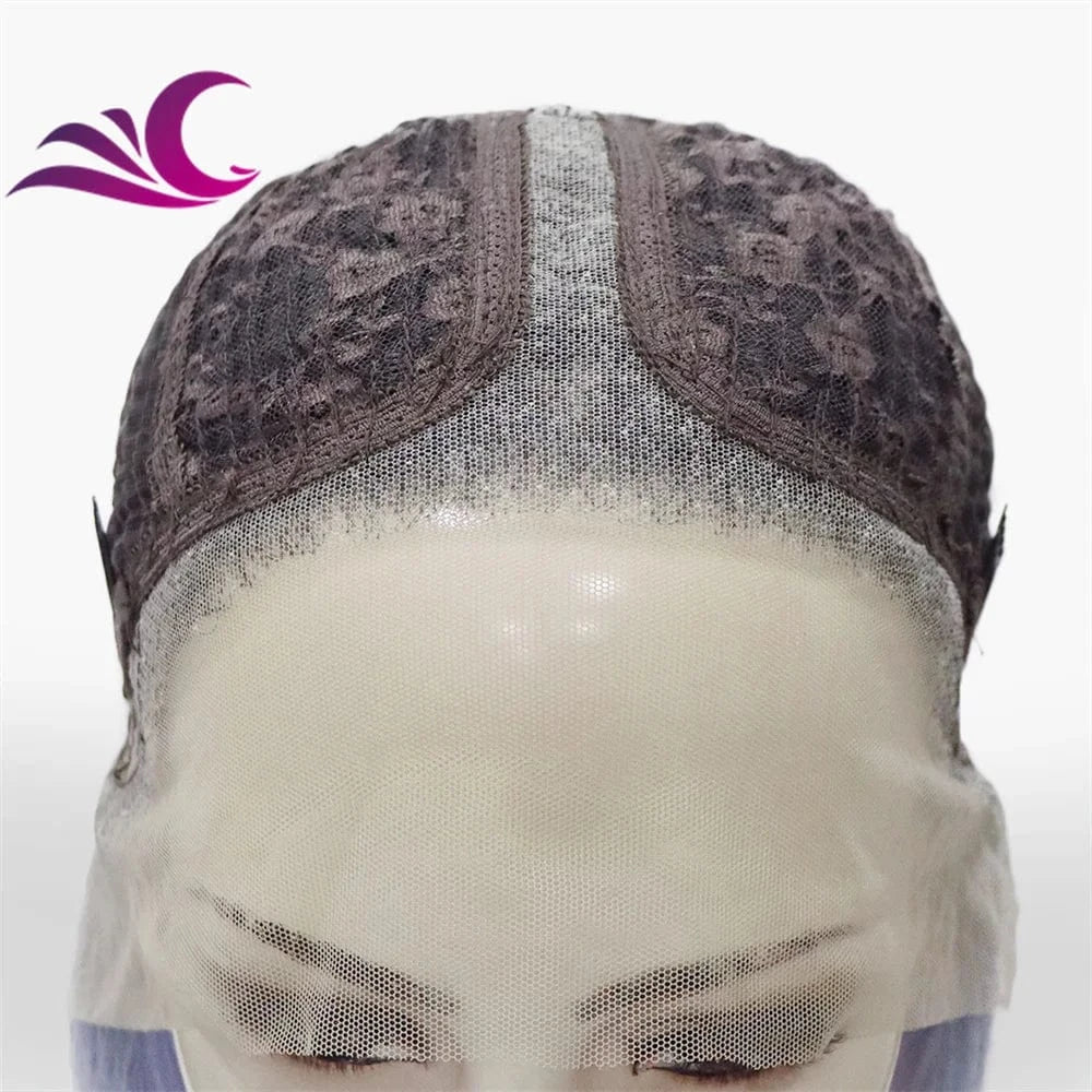 as pic / TQ06-fourcolor-raise Celebrity premium synthetic hair wig wholesale ombre pink blue colorful heat friendly short bob lace front wig