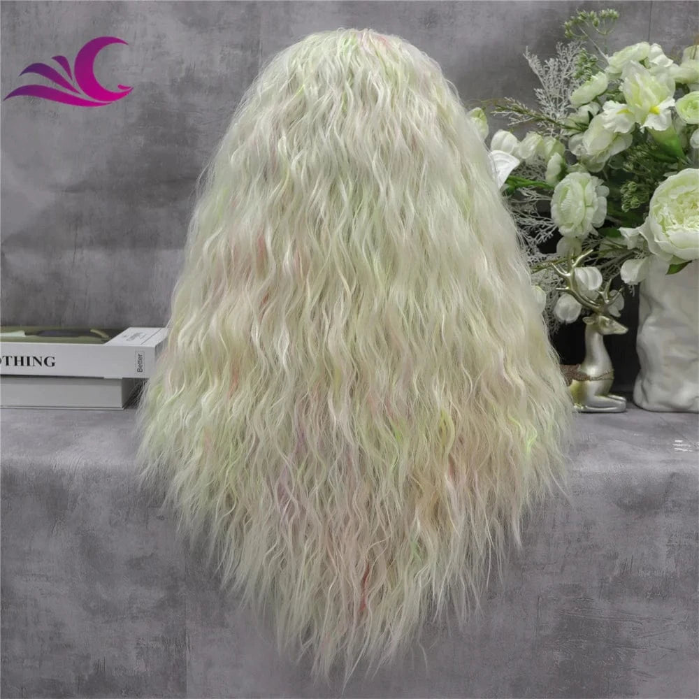 as pics / NH3-pastel-raise Celebrity Multicolor Holographic Cosplay Colorful Premium Synthetic Wig Futura Heat Resistant Ombre Synthetic Wig for Women