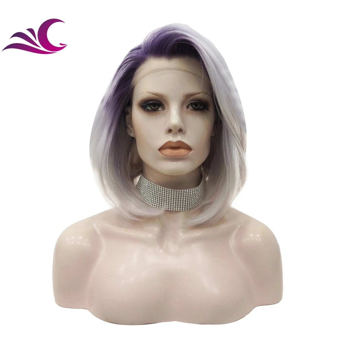 as pics / S8-2011 Celebrity premium heat resistant fiber ombre green colorful synthetic lace front wig for cosplay darily drag