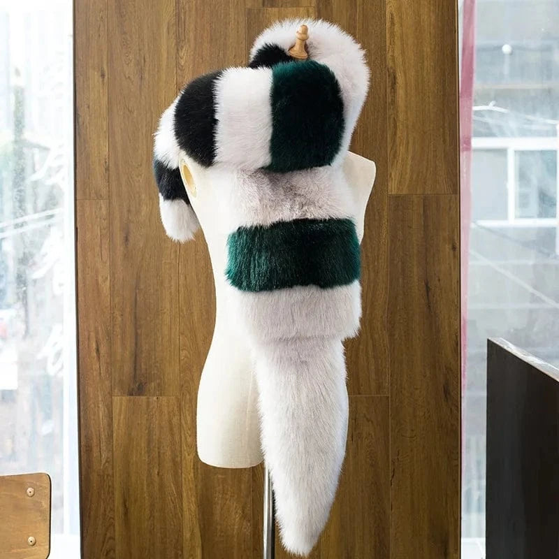 As picture Factory wholesale Custom faux fur scarf  Fashion Warm Winter long Faux Fur Scarf women fur scarf