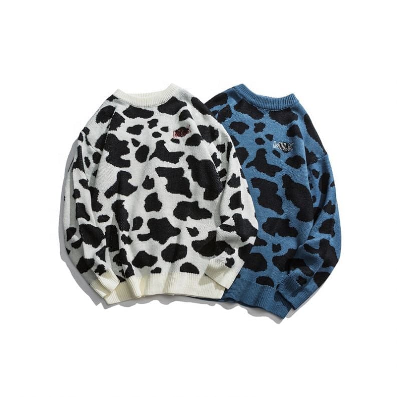 Autumn And Winter New Harajuku Spotted 2022 Sweater Men's Couple Ins Trendy Loose