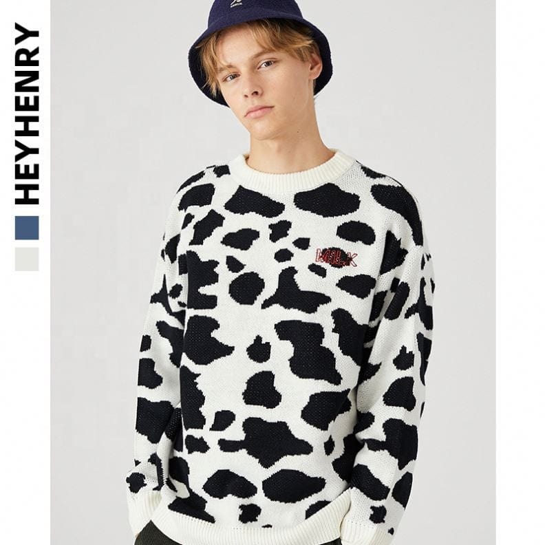 Autumn And Winter New Harajuku Spotted 2022 Sweater Men's Couple Ins Trendy Loose