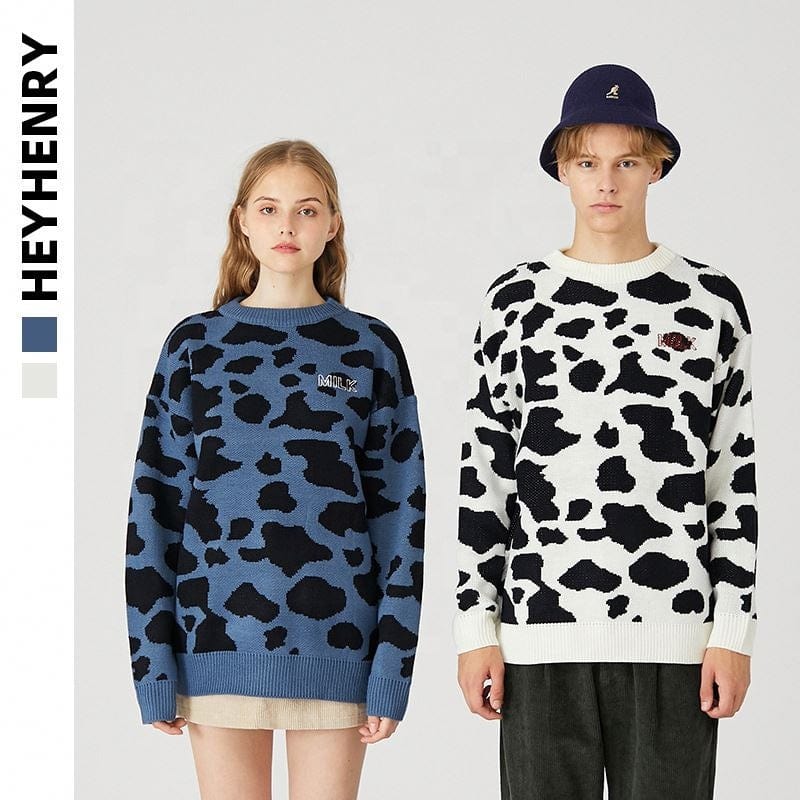 Autumn And Winter New Harajuku Spotted 2022 Sweater Men's Couple Ins Trendy Loose