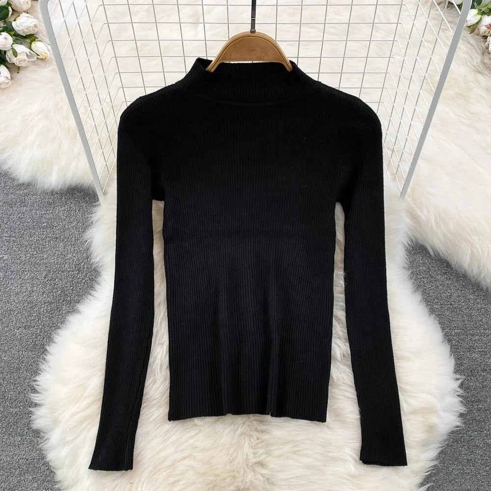 Autumn And Winter Retro Collar Sweater Two-Piece Plaid Tweed A-Line Dresses