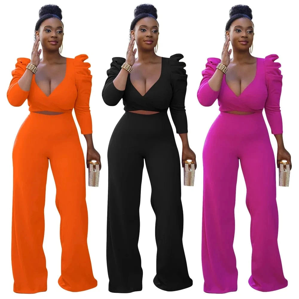 Autumn Clothes for Women Crop Top 2 Piece Set Fall Fashion Outfits for Women 2pcs Pants Set Two Piece Matching Sets Pants