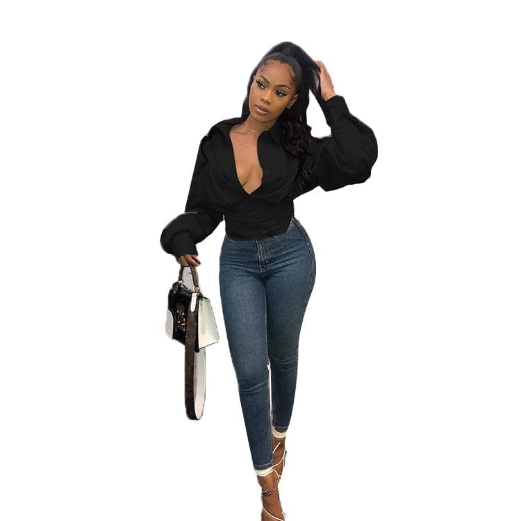 Autumn Fashion  Shirt Solid  Blouse Long Sleeve Shirt lady's shirt fashion blouse  for women