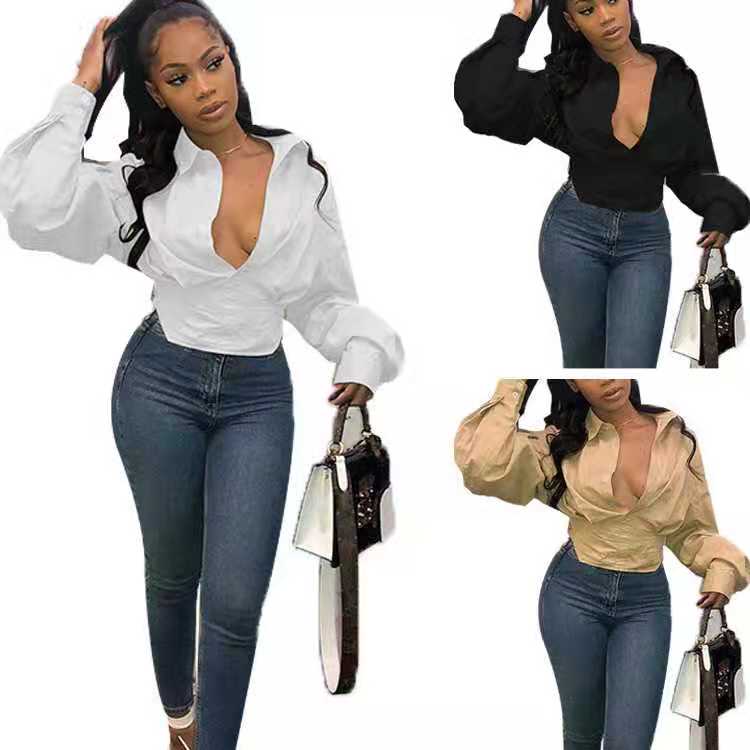 Autumn Fashion  Shirt Solid  Blouse Long Sleeve Shirt lady's shirt fashion blouse  for women