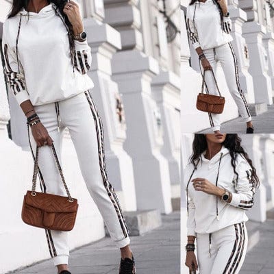 Autumn Spring Tracksuit Women Two Piece Set Hooded Long Sleeve Sweatshirt Top and Pants Leisure Sports Suit Casual Outfits