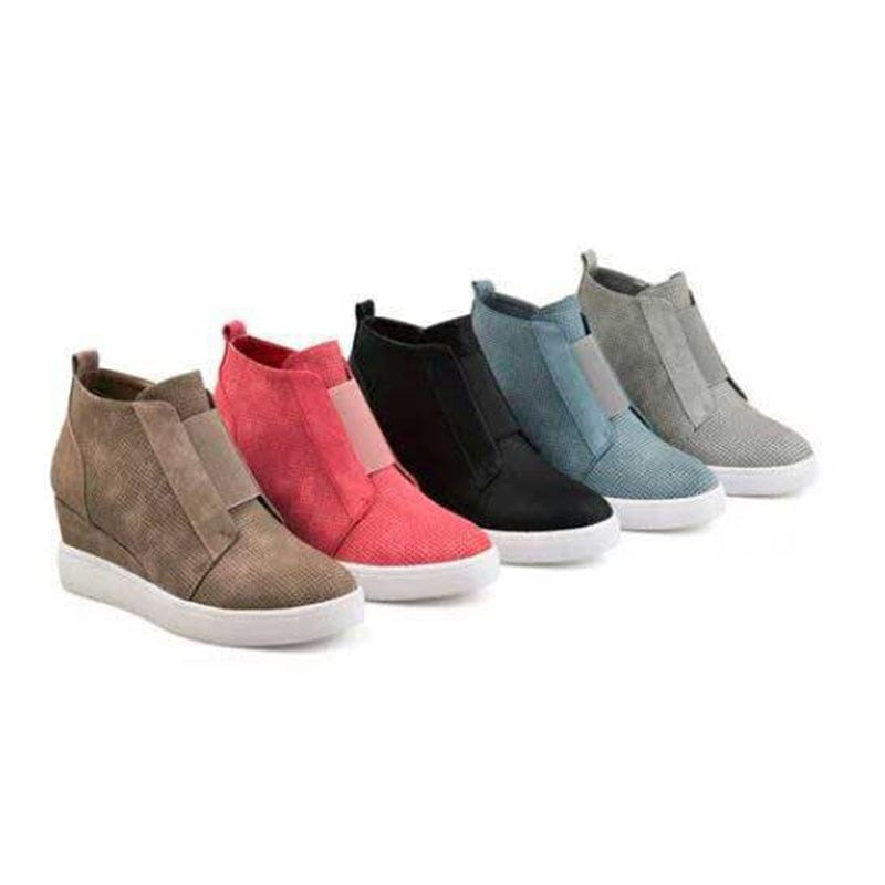 Autumn Winter Plus Size Ankle Boots Women Hidden Wedge Heel Shoes Short Boots Fashionable Women's Casual Shoes