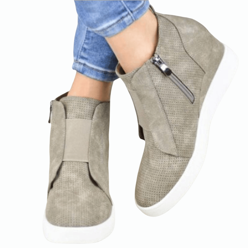 Autumn Winter Plus Size Ankle Boots Women Hidden Wedge Heel Shoes Short Boots Fashionable Women's Casual Shoes