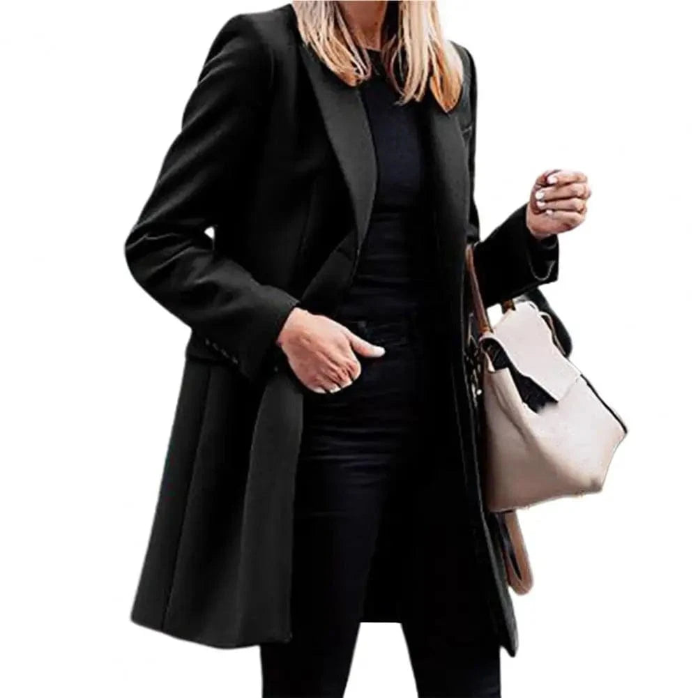 Autumn Winter Trench Coat for Women Suit Coat Single-breasted Long Blazer Jacket Women Coat sobretudo feminino