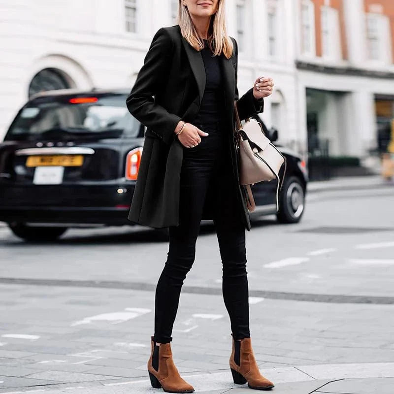 Autumn Winter Trench Coat for Women Suit Coat Single-breasted Long Blazer Jacket Women Coat sobretudo feminino