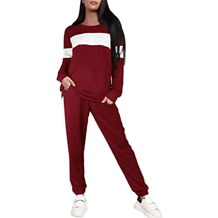 B2145 hot sale women's printed sweater Set girls' sweaters  women suit fur sweater clothing womans wool