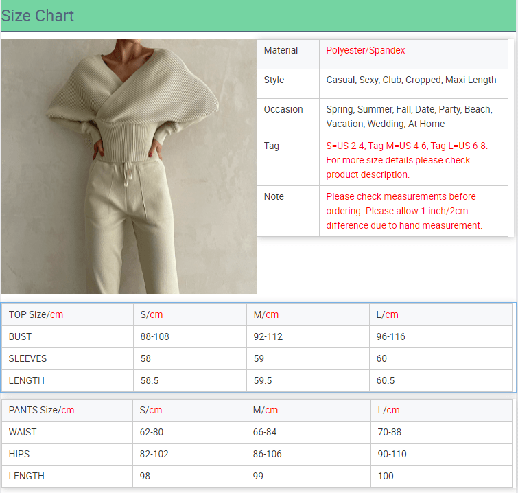 Bclout/QINSI Women Matching Set Women Long Sleeve Sport Tracksuit 2 Piece Sweater Pants Suit Sexy Off Shoulder Knitted Two Piece