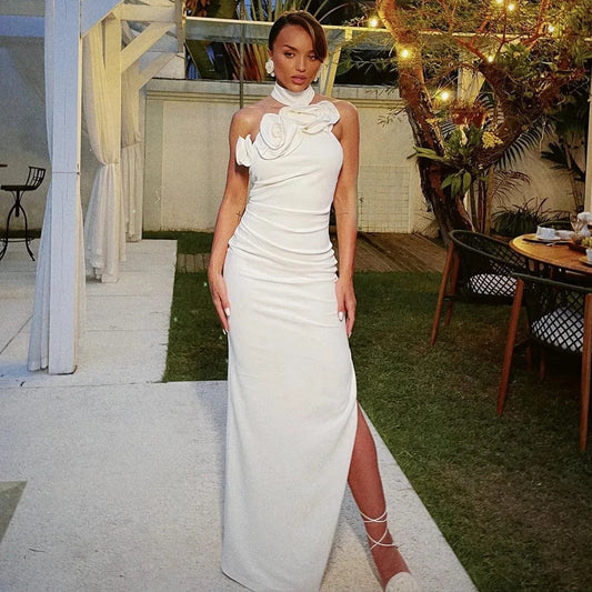 BD2418 Elegant Bandage Dress Halter Backless Sexy Evening Dresses Fashion Party Ball Gowns High Quality Bodycon Woman Vestidos