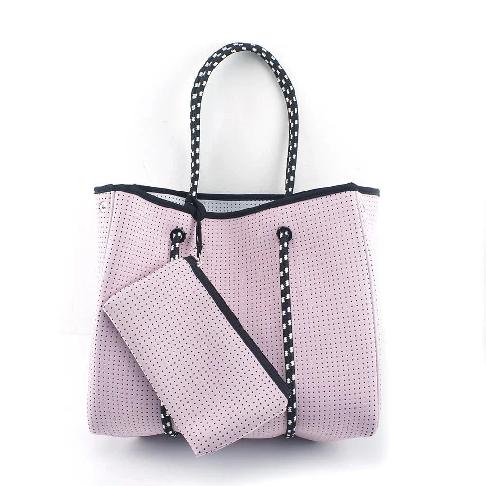Beach Bag Hot Selling Fashion Durable Perforated Designer Neoprene Bag Wholesale Neoprene Bags Women Handbags Ladies