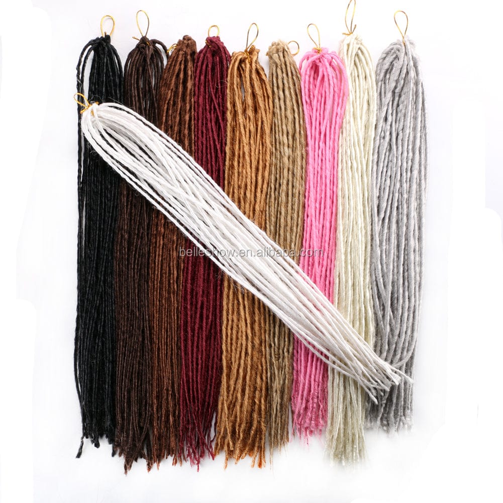 Beanie Cheap Synthetic Wool Dreadlocks straight faux locs