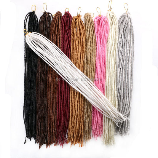 Beanie Cheap Synthetic Wool Dreadlocks straight faux locs