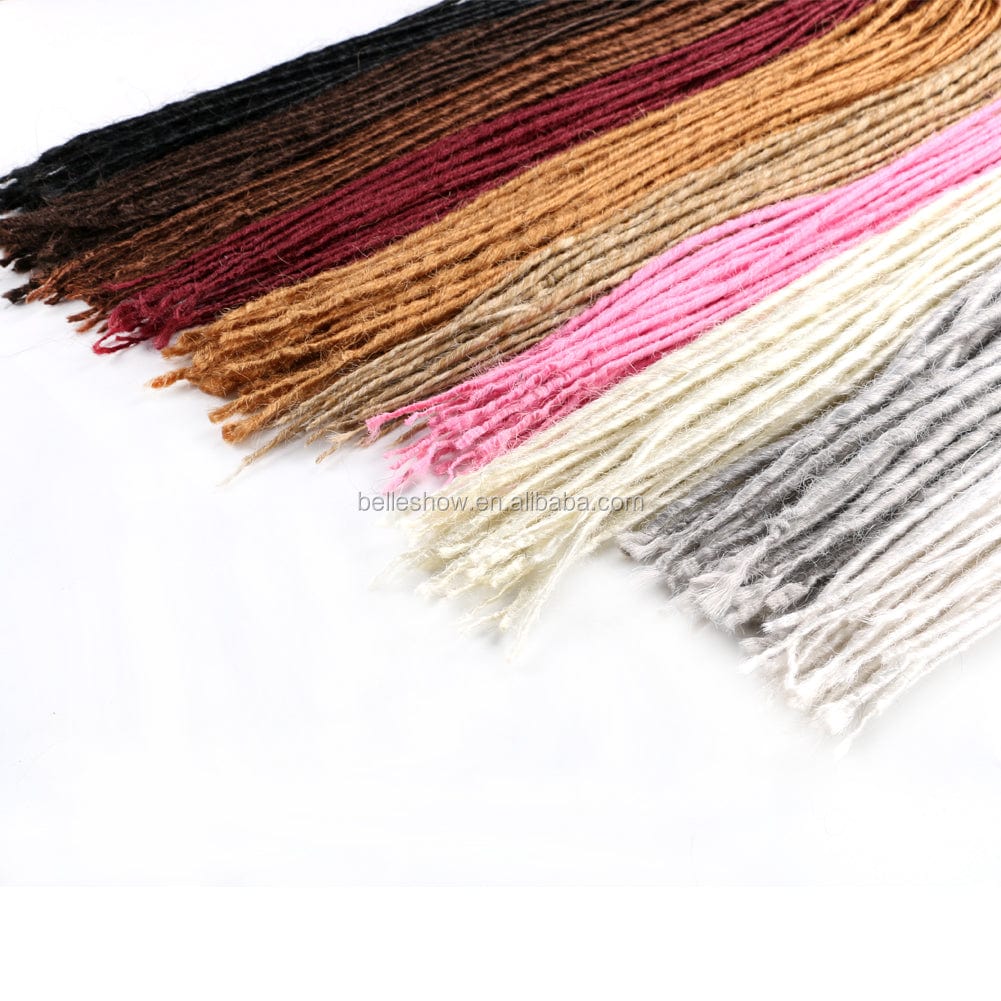 Beanie Cheap Synthetic Wool Dreadlocks straight faux locs