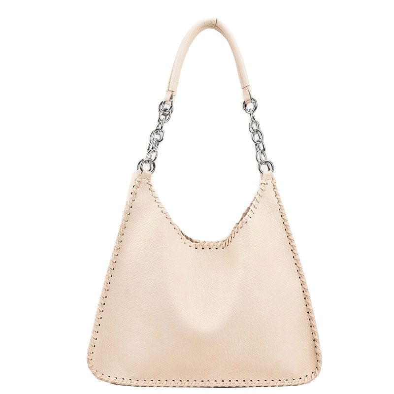 Beige 2022 Trendy Fashion PU Leather Tote Chain Shoulder Bags Custom Logo Handbags for Women Luxury Wholesale Vendor