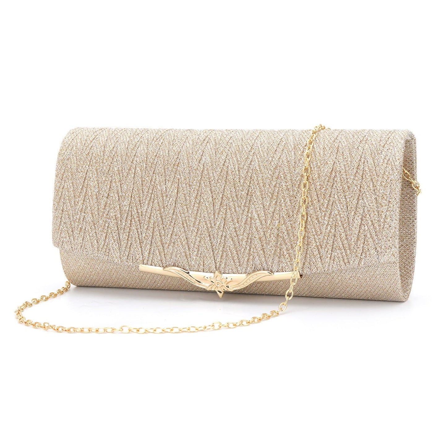 Beige Occidental Dinner Fashion Women's Evening Dress Bag Handheld Bag Party Metal Pleated Women's Bag