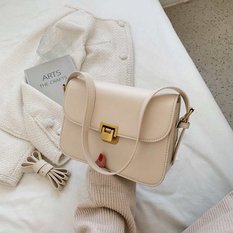 Beige Trendy Fashion Designer Purses Flap Bag Leather Handbags for Women Luxury Wholesale Vendor