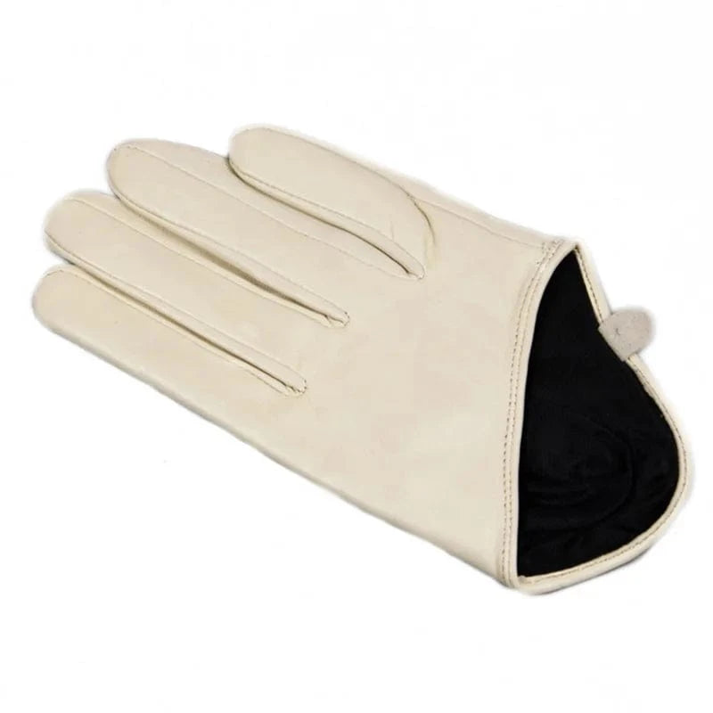 Beige Wholesale sheepskin leather party dress texting women sex gloves