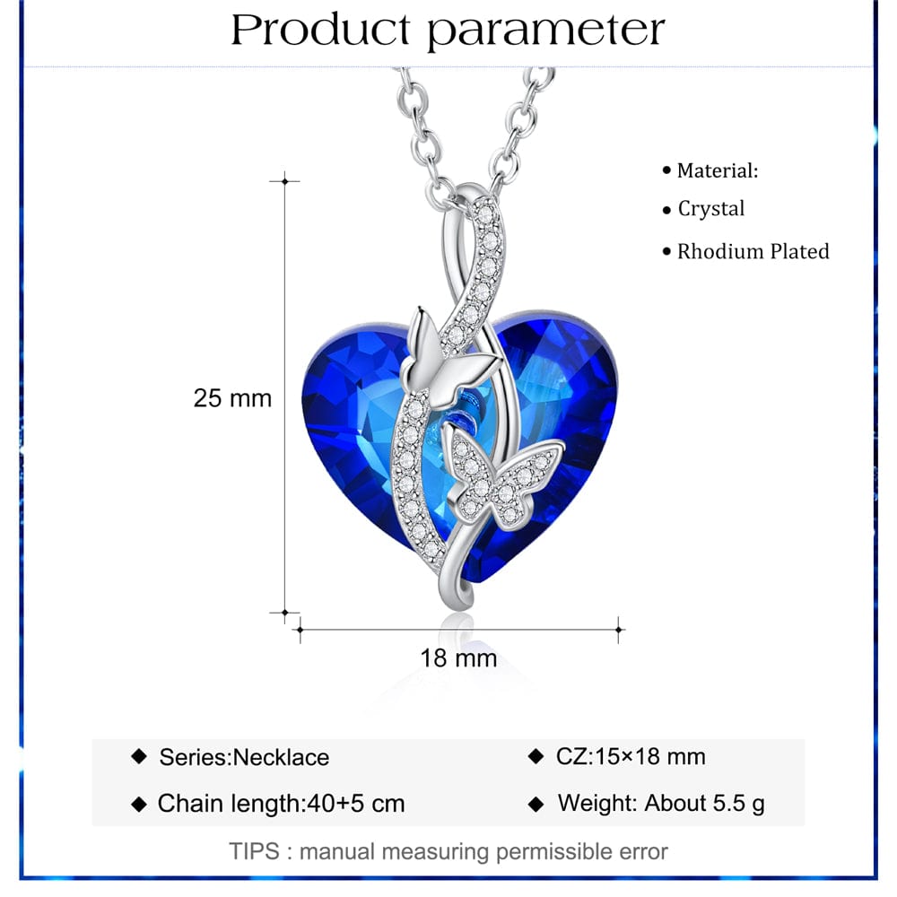 Best Dropship Fashion Necklace Jewelry Collares Blue Red Pink Color Crystal Pendant Necklace