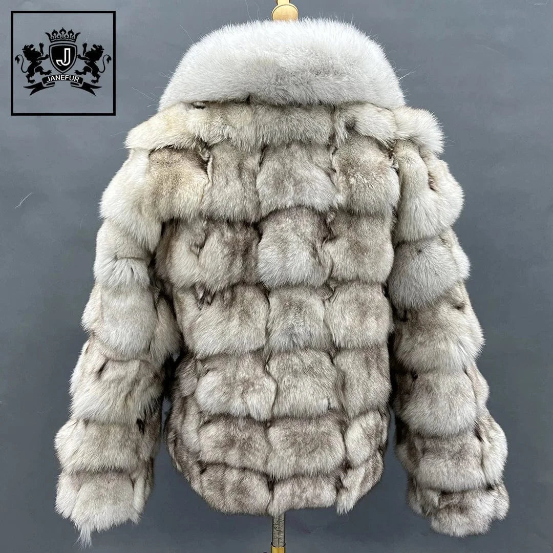 Best Price Winter Natural Color Furry Normal Patchwork Fox Fur Coat