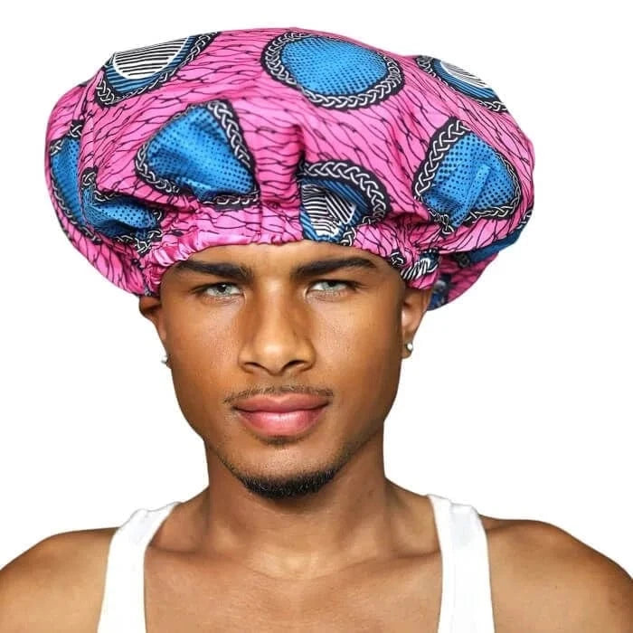Best Selling Multiple color Handmade Products Custom Silk African Ankara Print Sleep Hair Bonnet with Logo for Wholesale