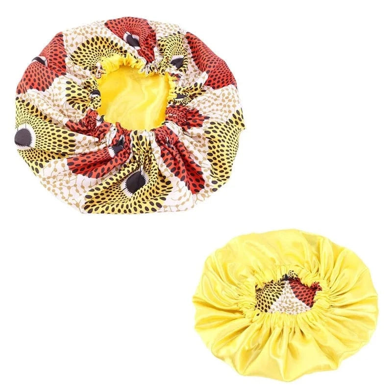 Best Selling Multiple color Handmade Products Custom Silk African Ankara Print Sleep Hair Bonnet with Logo for Wholesale
