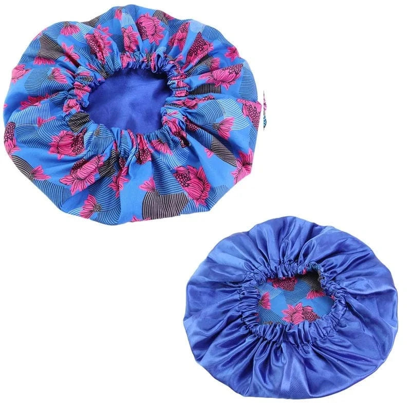 Best Selling Multiple color Handmade Products Custom Silk African Ankara Print Sleep Hair Bonnet with Logo for Wholesale