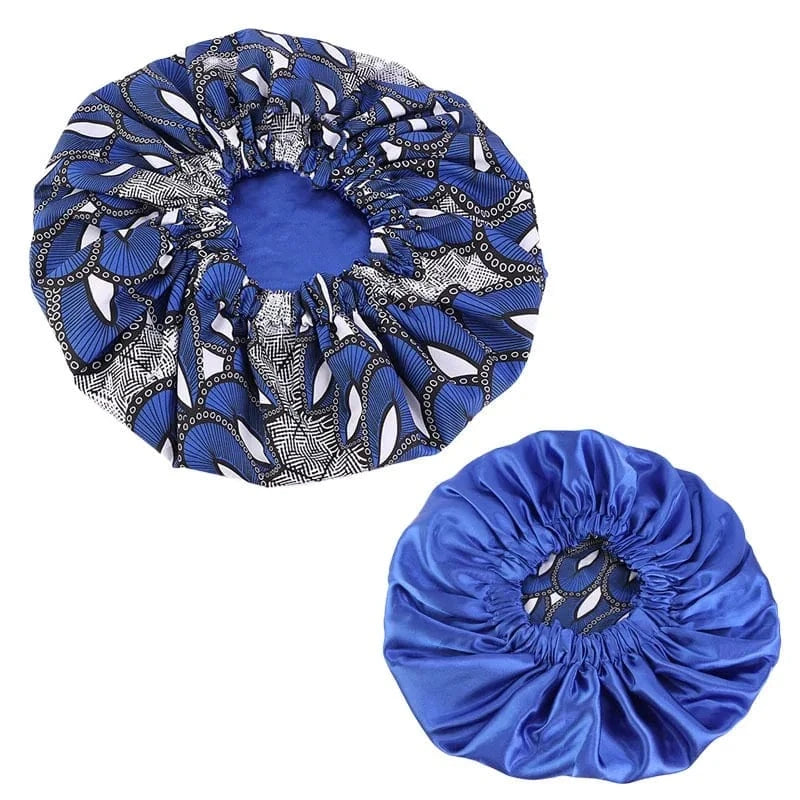 Best Selling Multiple color Handmade Products Custom Silk African Ankara Print Sleep Hair Bonnet with Logo for Wholesale