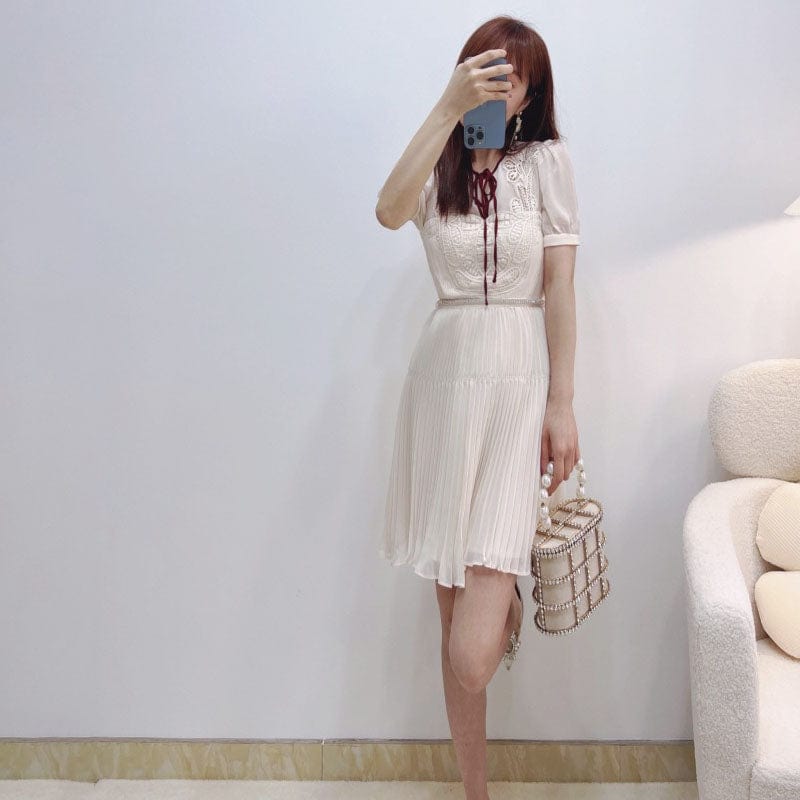 Bettergirl Spring 2023 Fashion Hollow Lace Embroidery Occasion Women Elegant Club Short Dresses