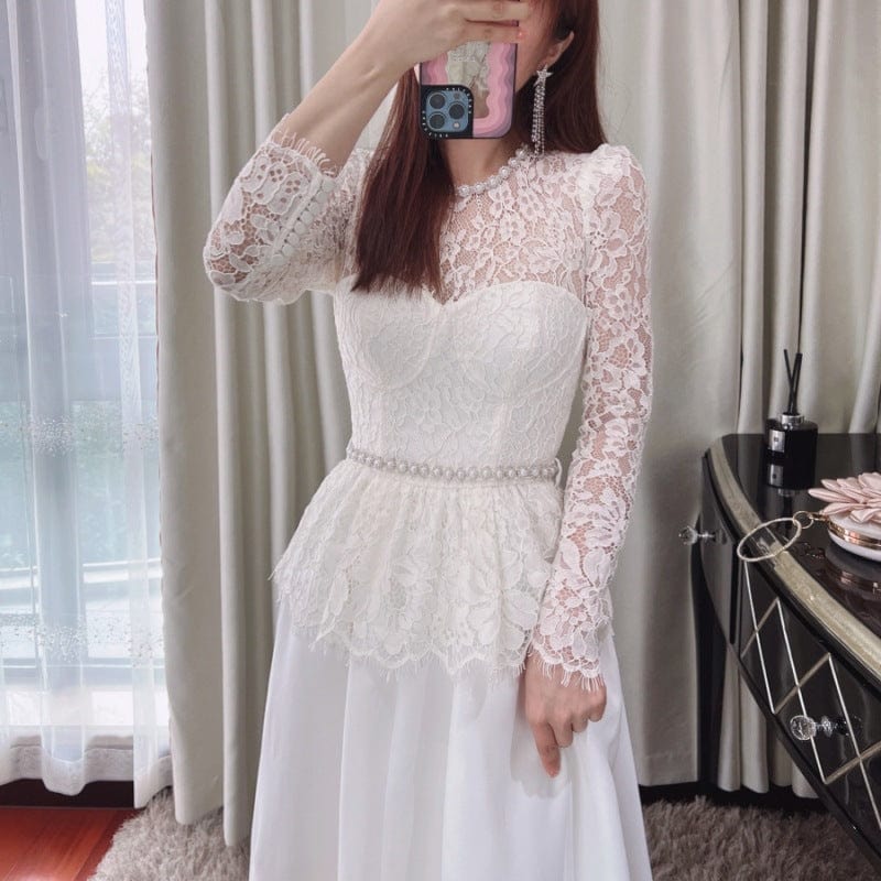 Bettergirl Spring 2023 Fashion Hollow Lace Embroidery Occasion Women Elegant Club Short Dresses
