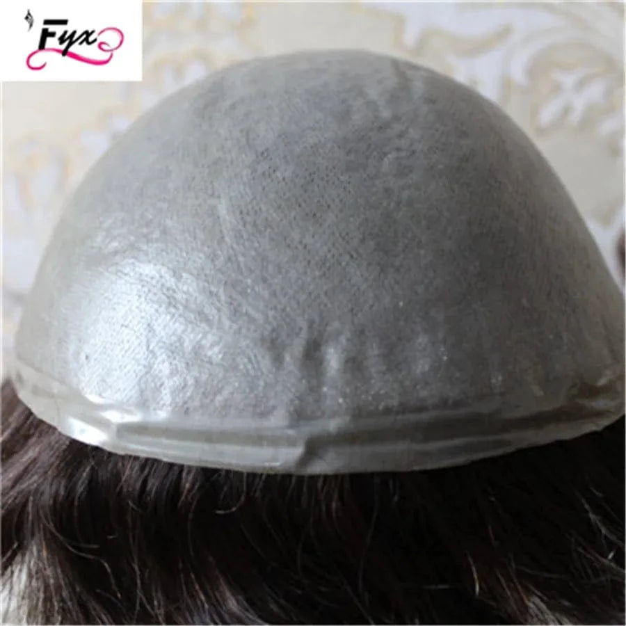 Big Promotion Wholesale Indian Remy Human Hair Toupee Cheap Toupee For Men Natural Color Men's Toupee Hair Replacement System