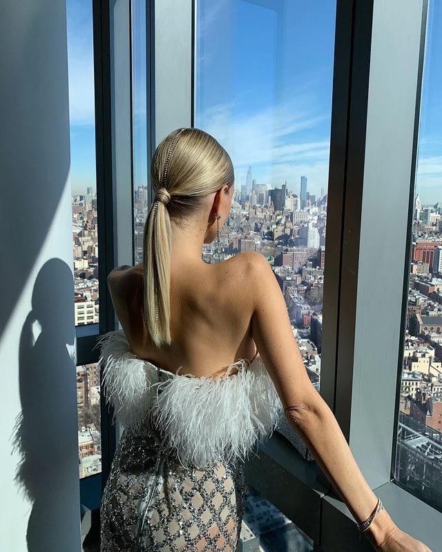 Black 2 Piece Set Sleeveless Feather TOP Sequin Translucent Skirt Sexy Party Women Set