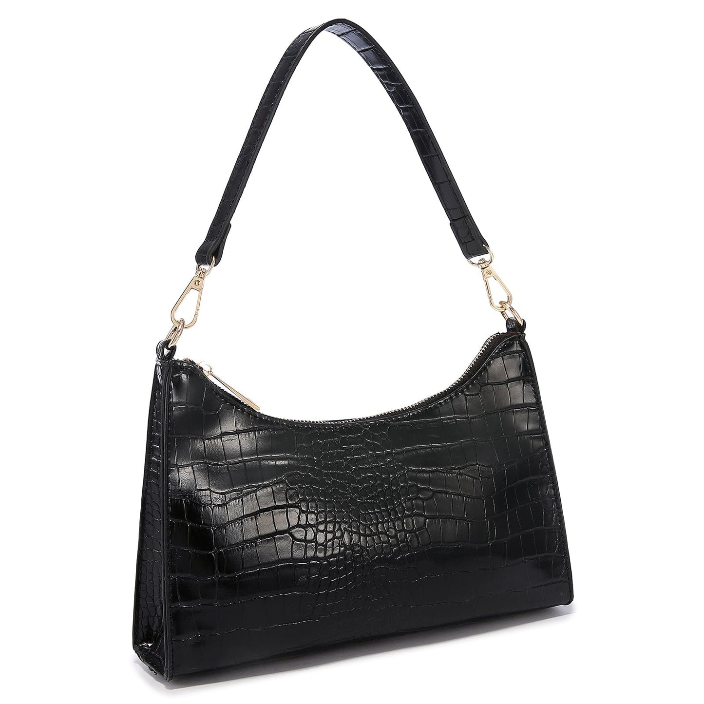 black 2022 LOVEVOOK fashion small shoulder bag Crocodile crossbody bag casual handbags for women luxury custom logo small girls purses
