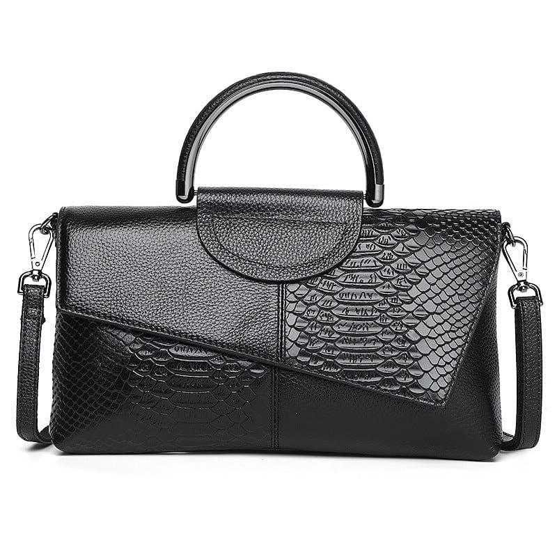 black 2023 new handbag for women snakeskin shoulder bags genuine leather cross-body bag