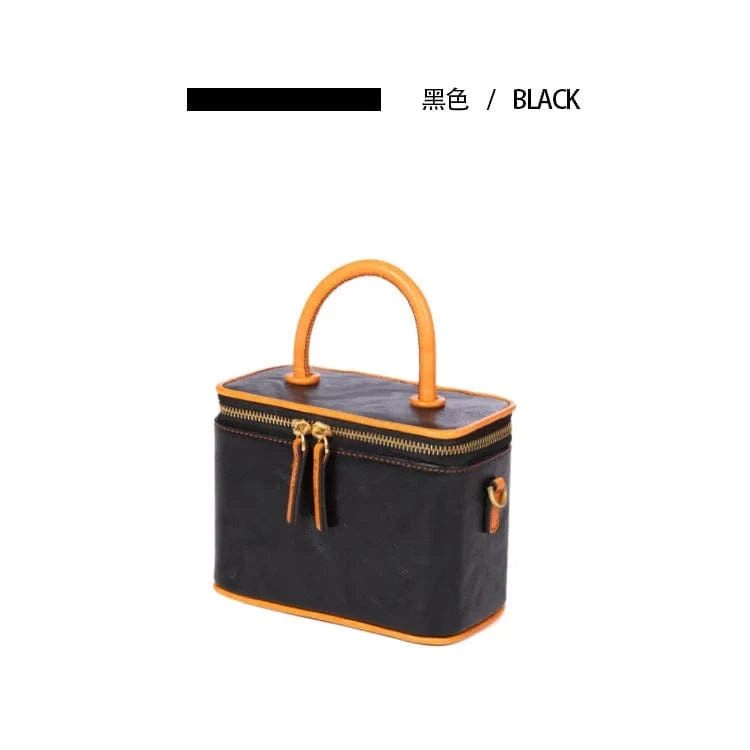 Black 2023 New Leather Women  Messenger Bag Niche Simple Genuine Leather Crossbody Bag Messenger Bag