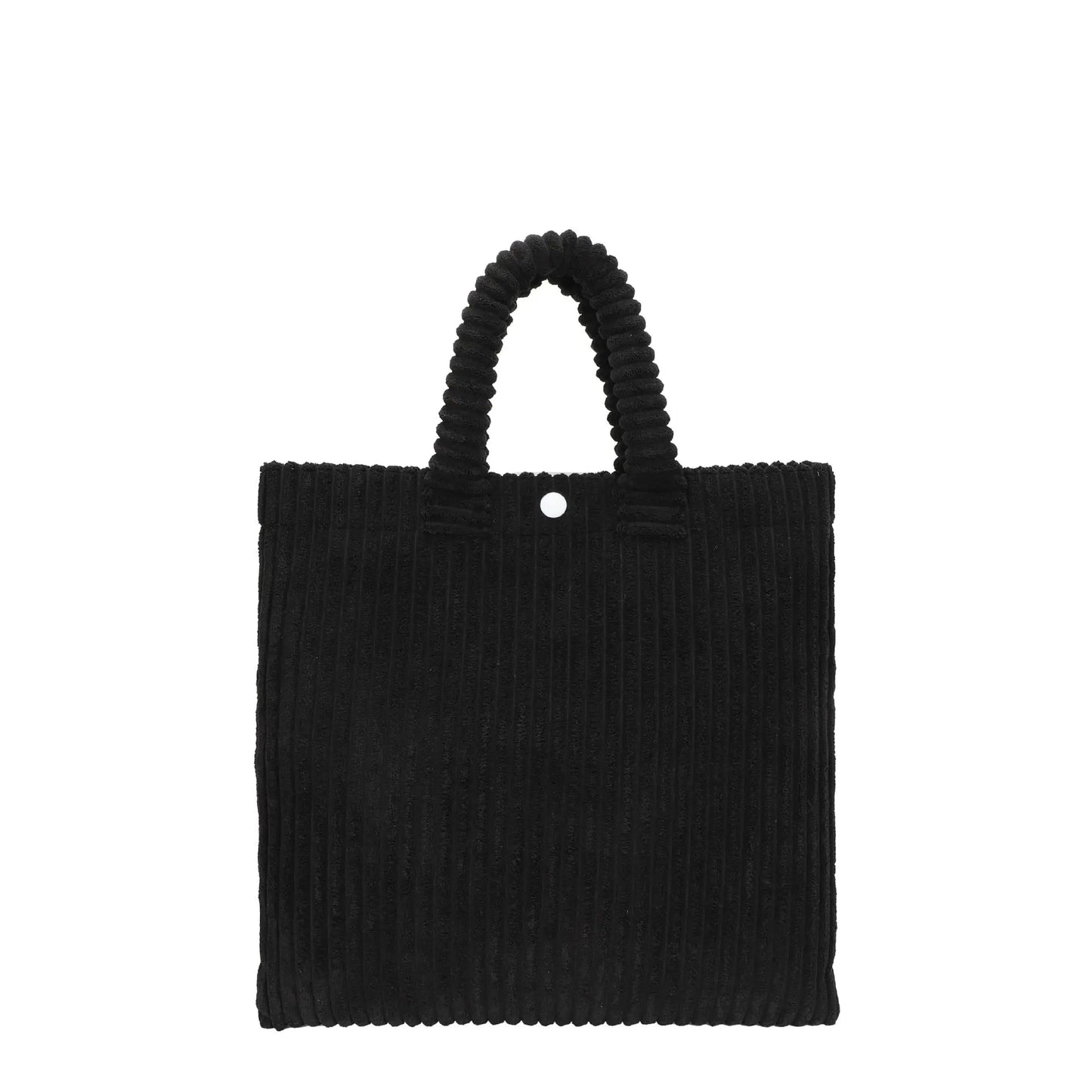 black BUSY GIRL LKQ1001 New Design Large Capacity Corduroy Bag Women's Shoulder Bag Texture Portable Tote Bag