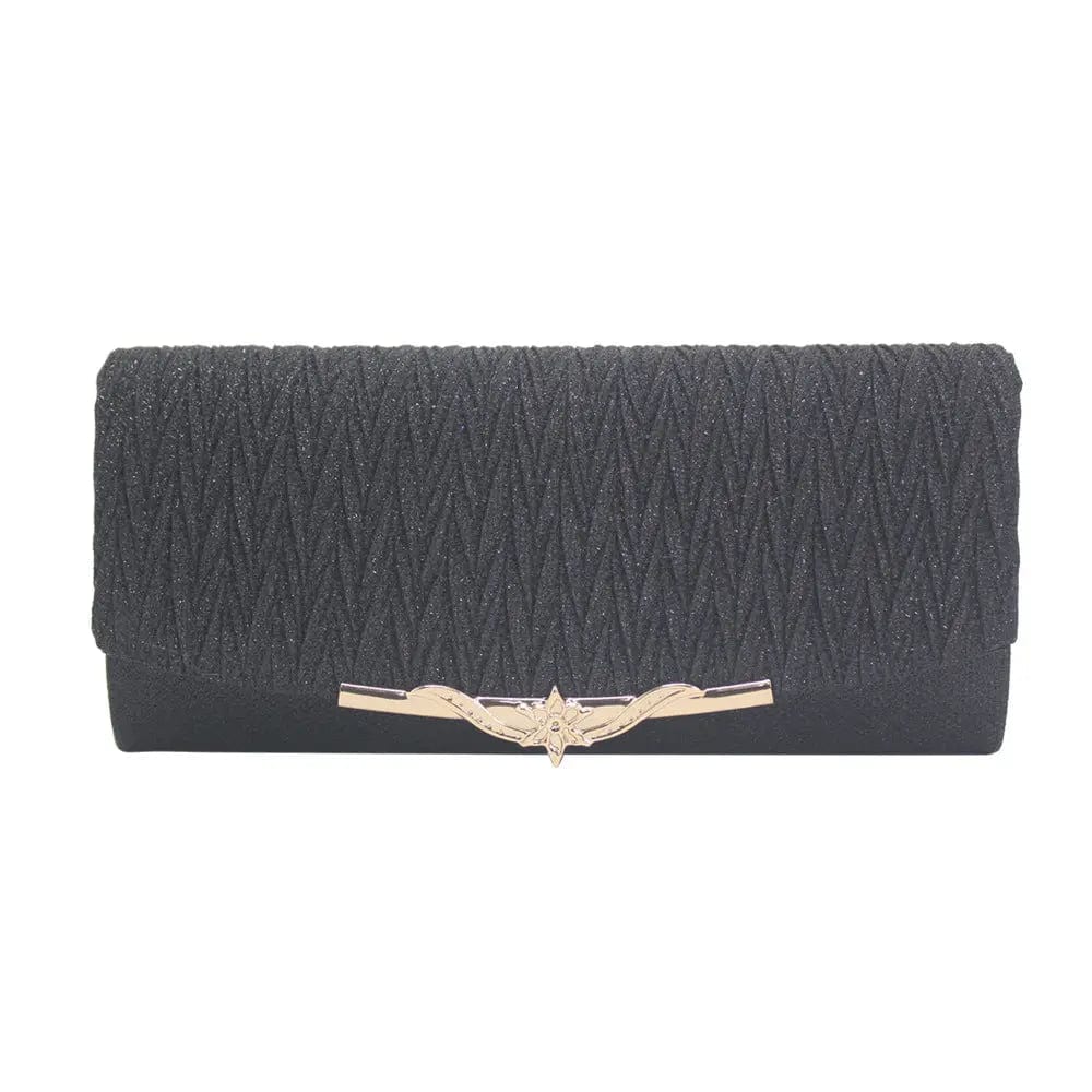 black Factory Exclusively New European And American Fashion Dinner Bag Women's Clutch Bag Fold Satin Evening Dinner Bag